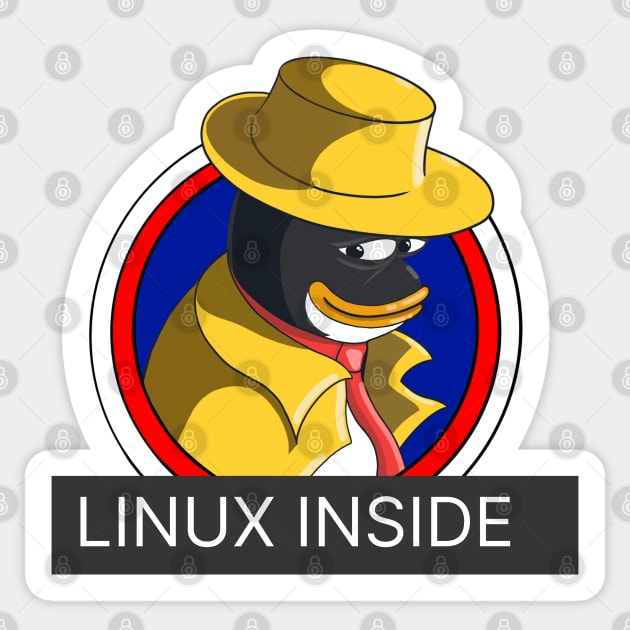 Linux inside - funny sticker for linux users Sticker by it-guys